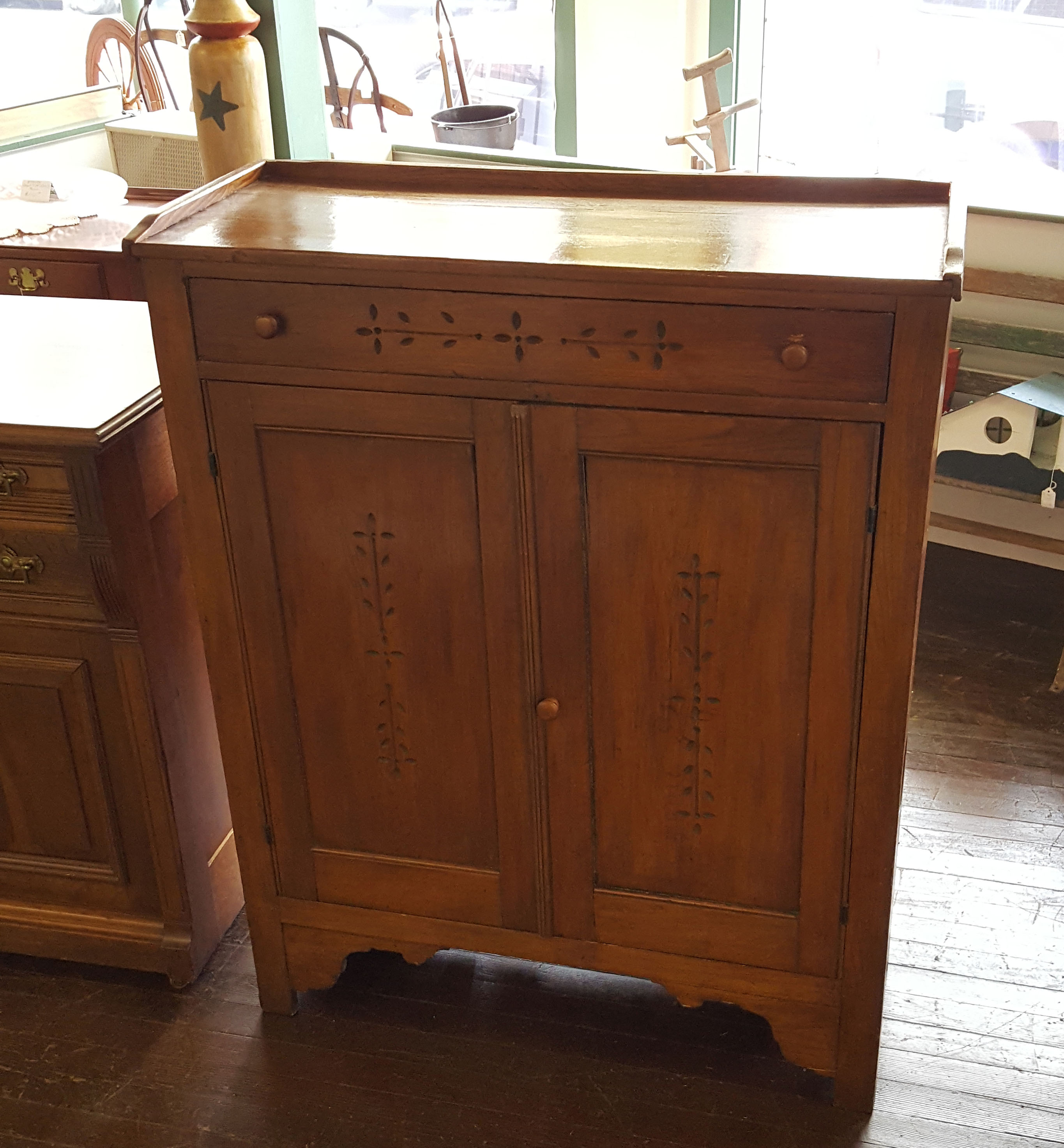 ANTIQUE JAM CUPBOARD