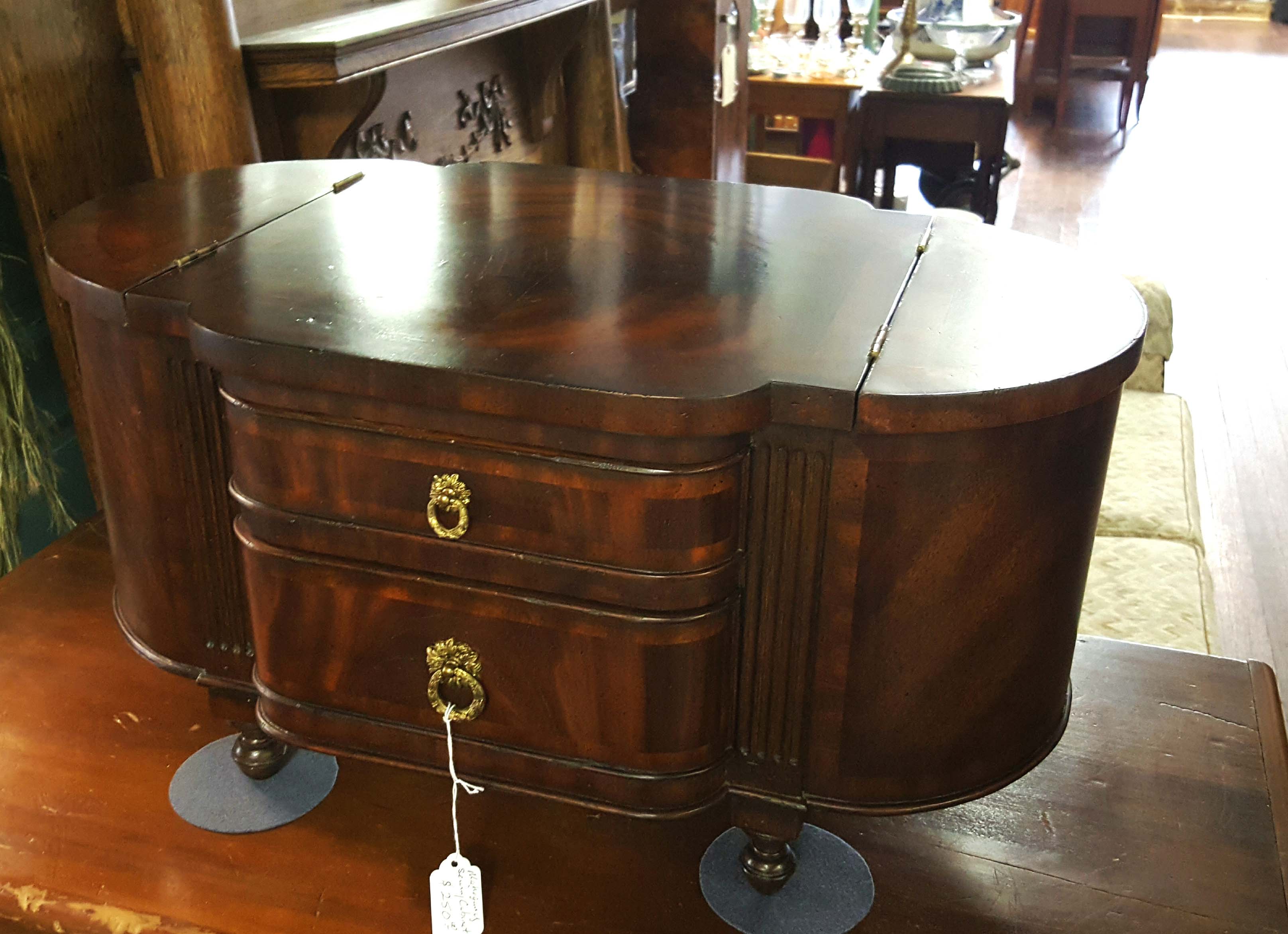 MAHOGANY SEWING CABINET