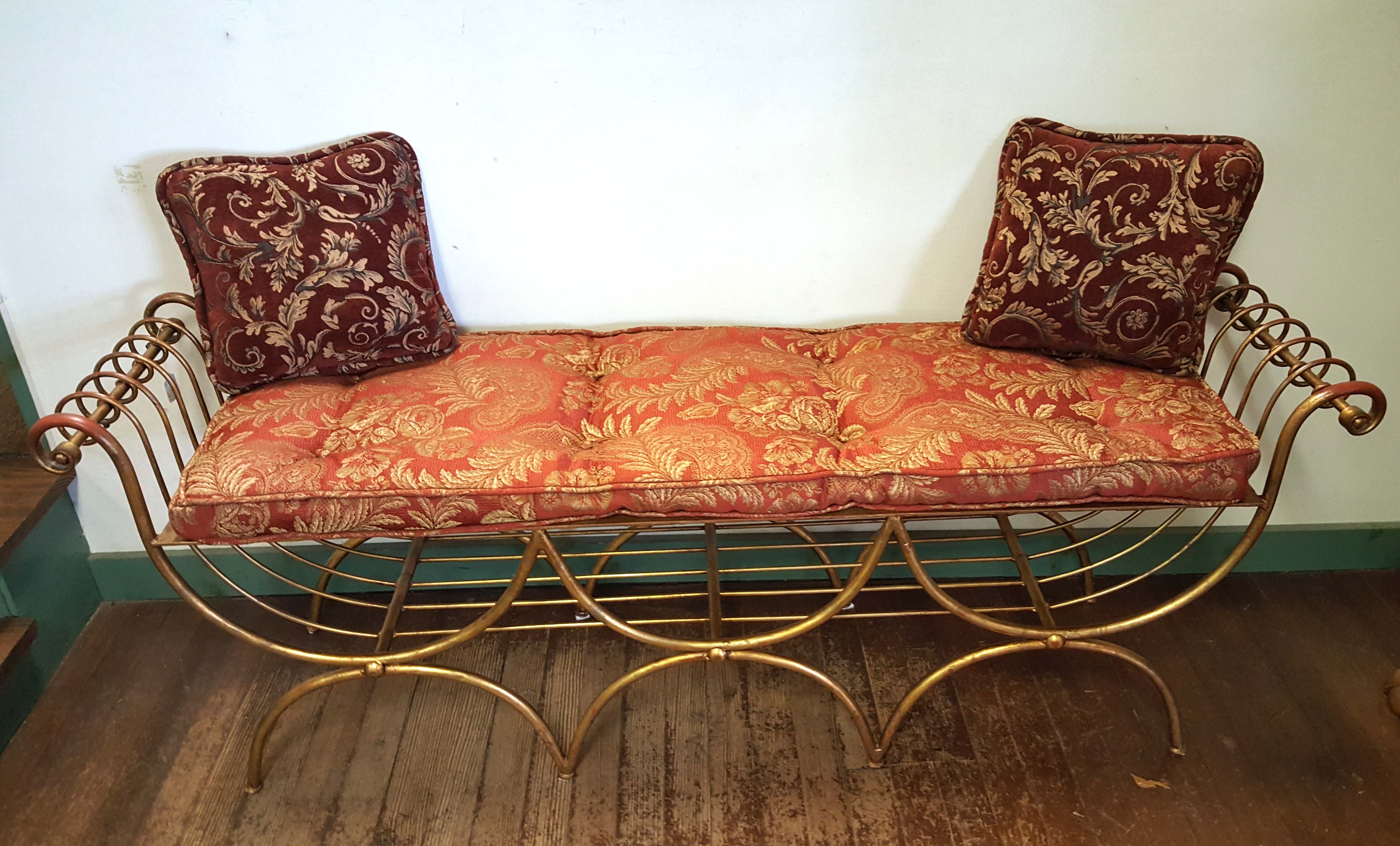 HOLLYWOOD REGENCY BENCH