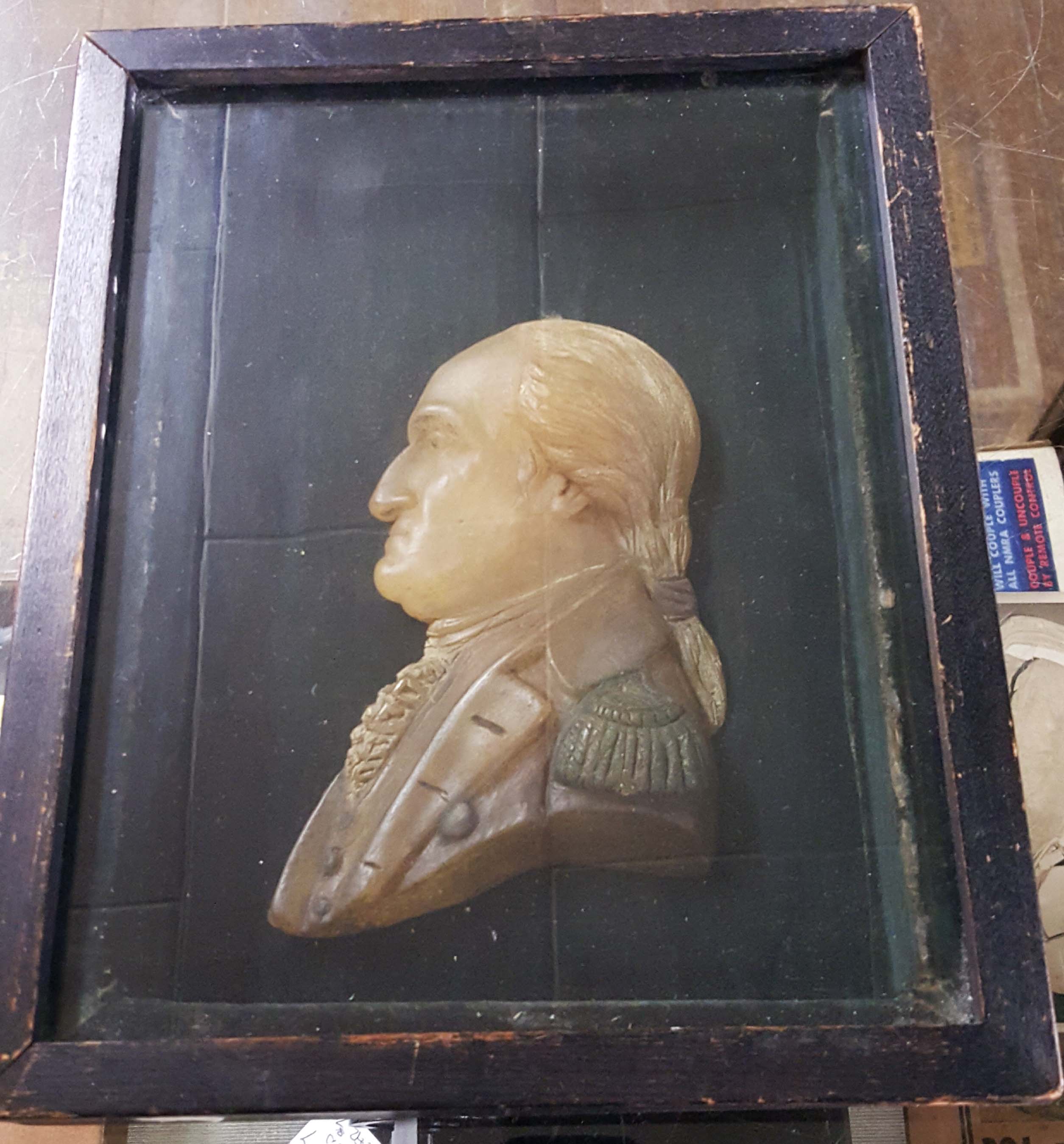 WAX PORTRAIT GEORGE WASHINGTON