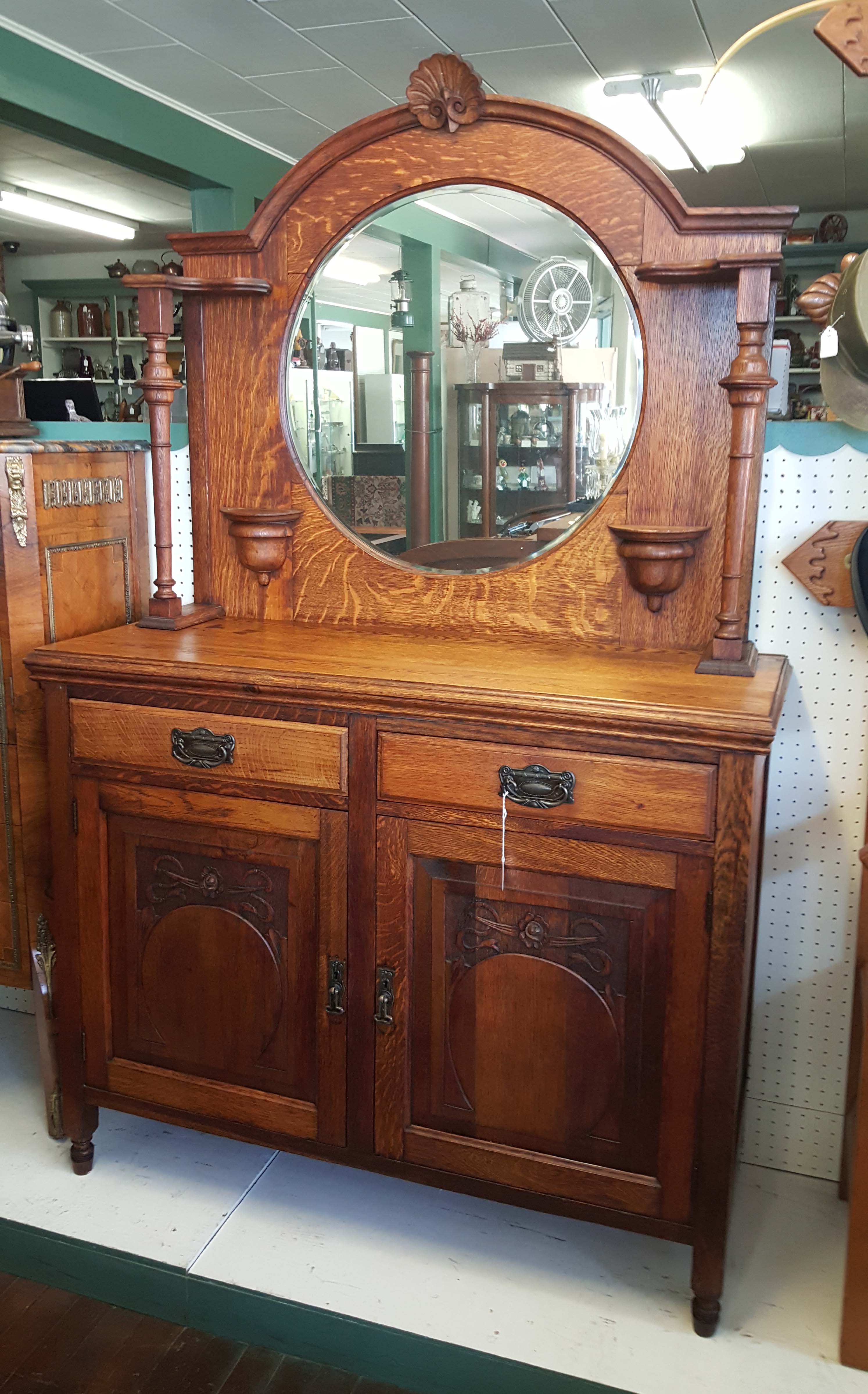 ANTIQUE OAK SERVER