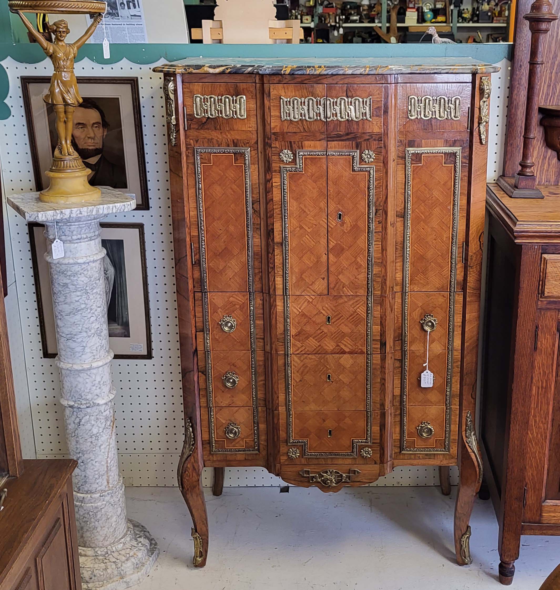 MARBLE TOP DRESSER