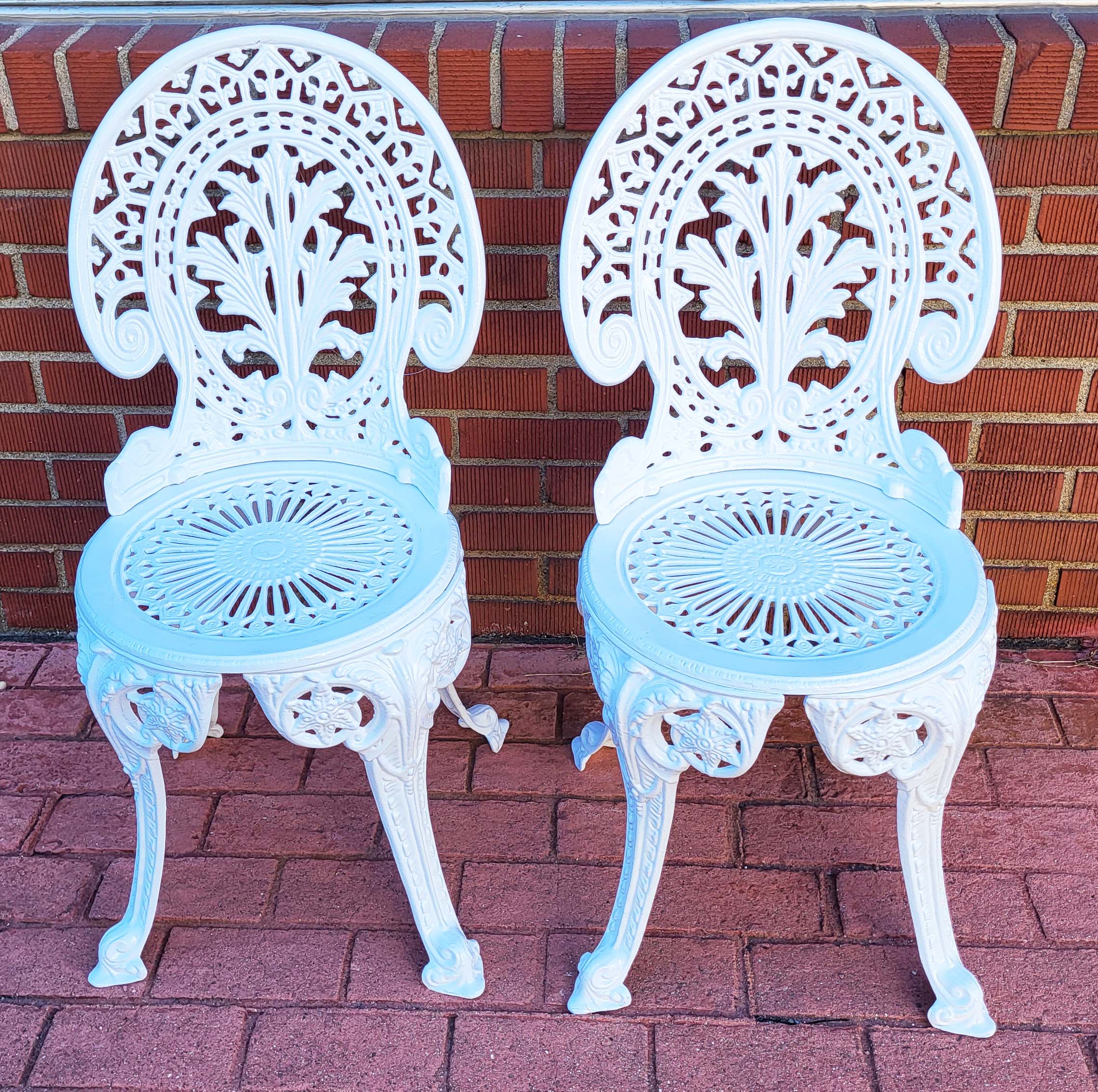 VICTORIAN CAST IRON GARDEN CHAIRS