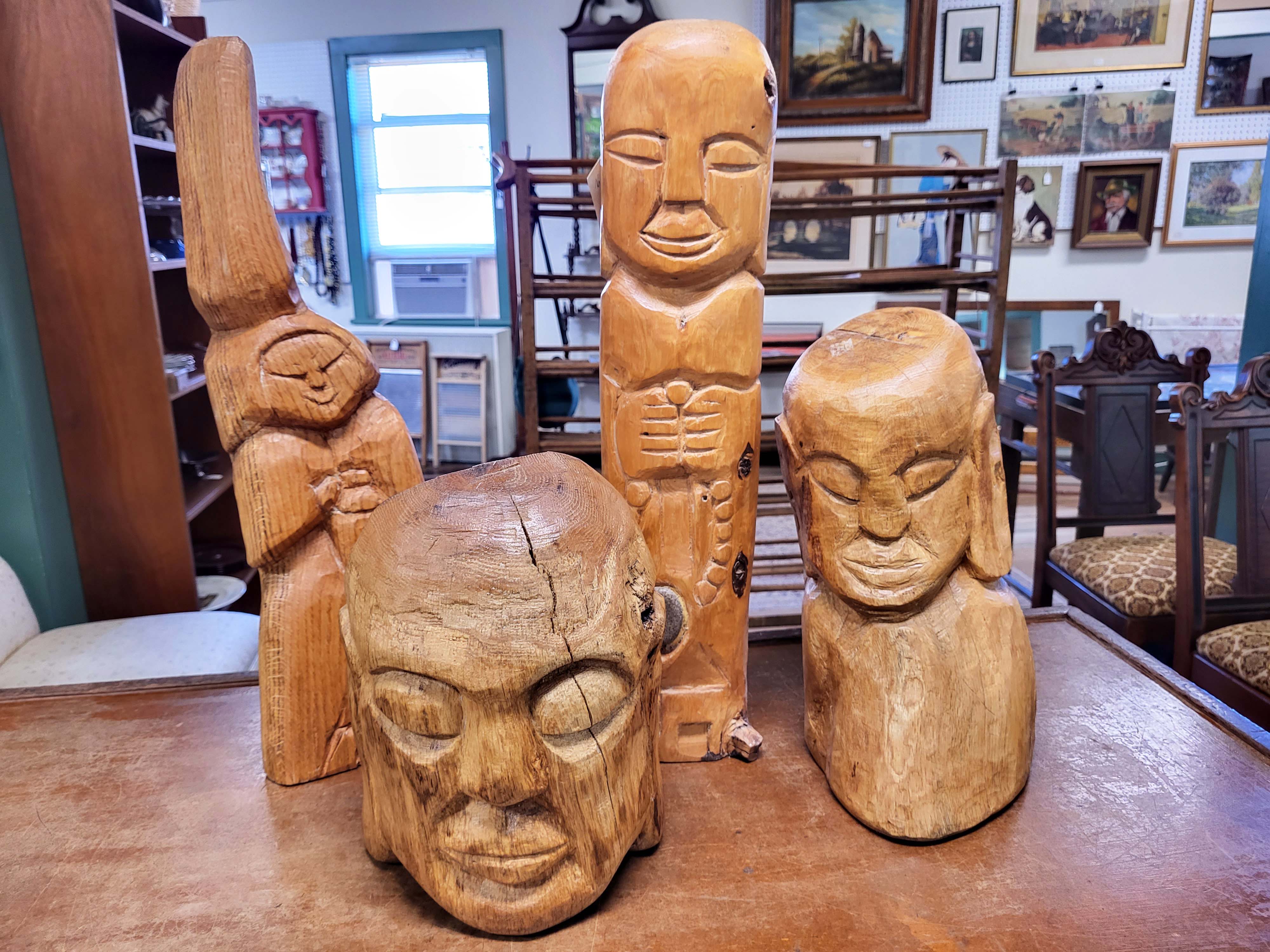 CARVED WOODEN SCULPTURES