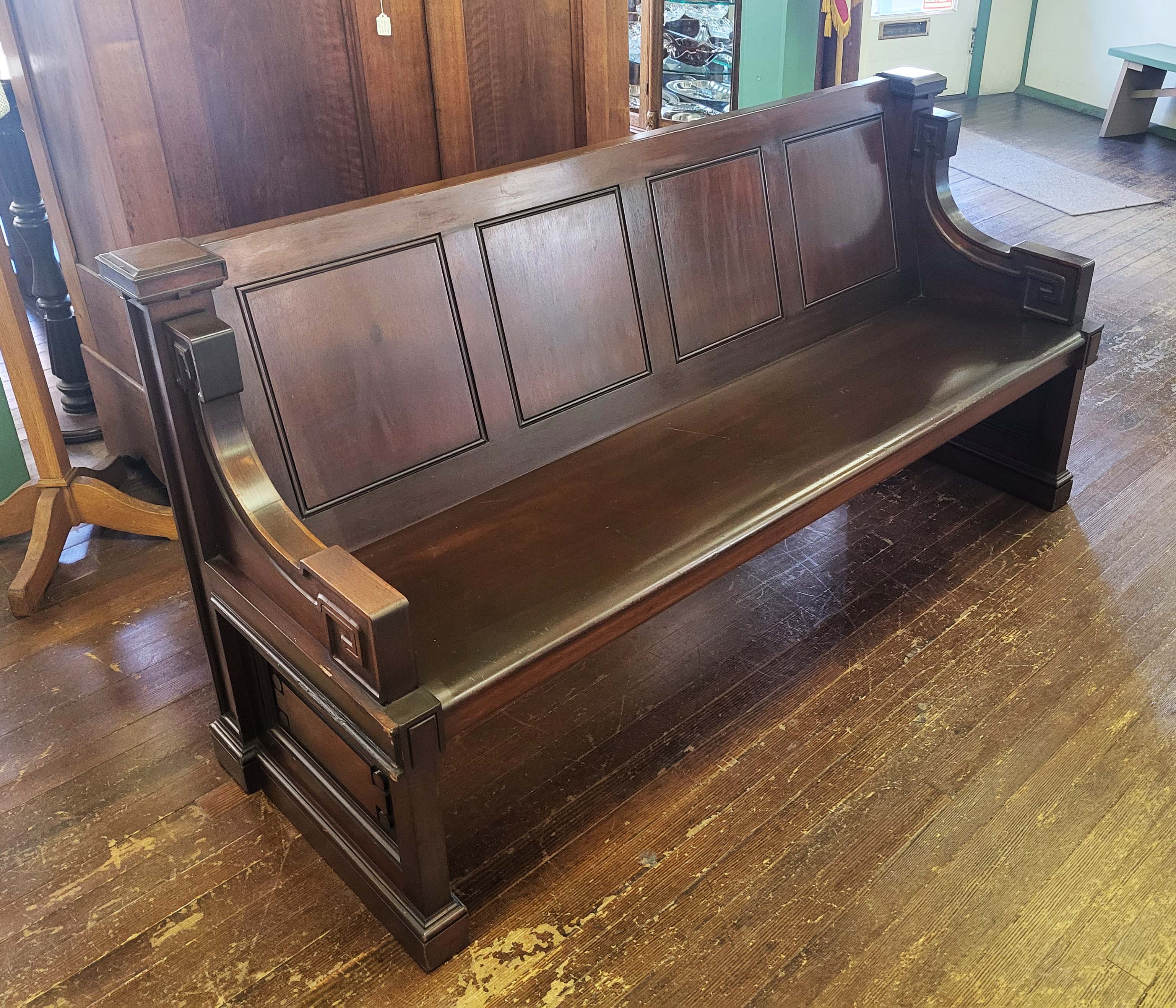 MAHOGANY CHURCH PEW