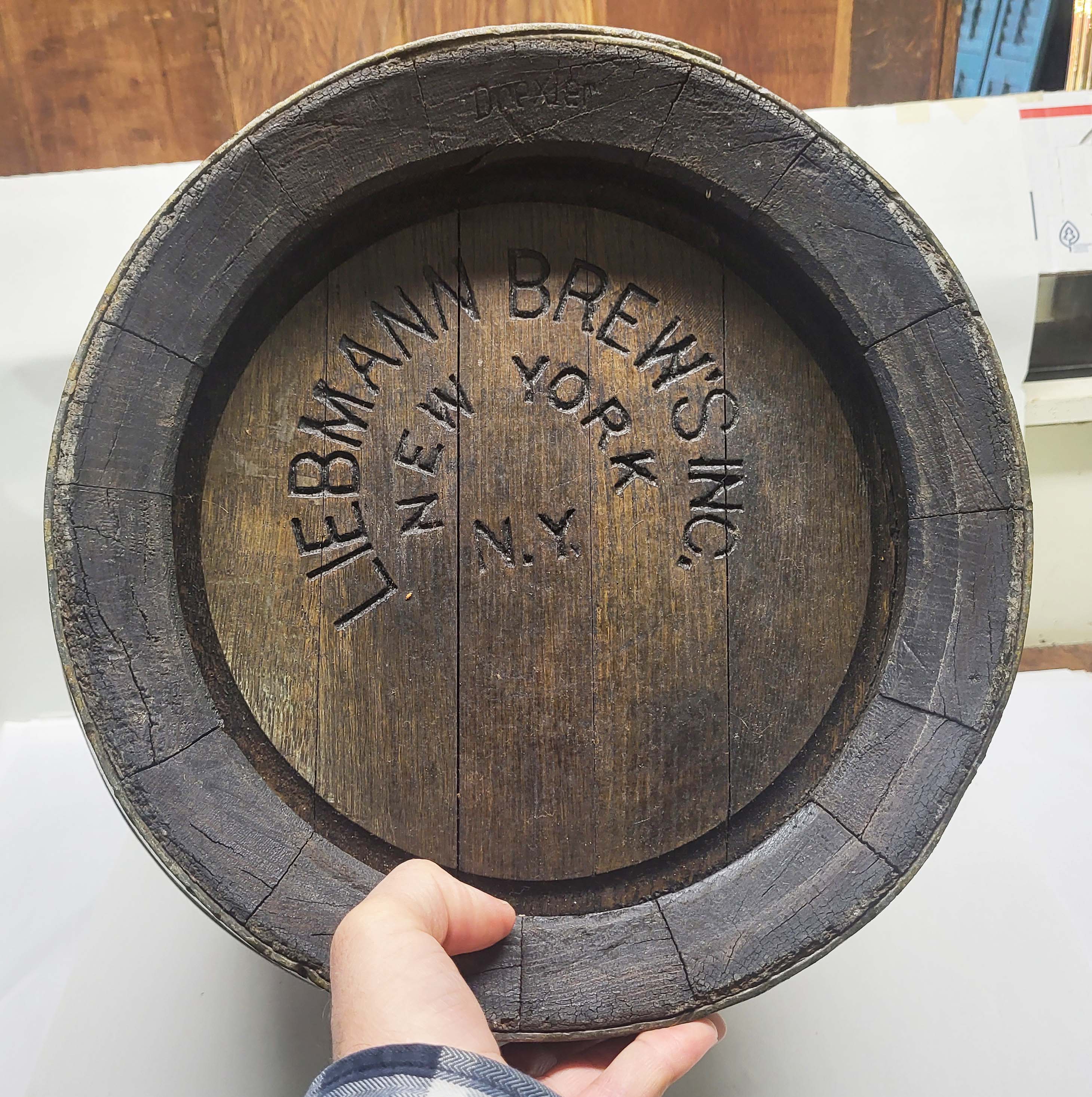 ANTIQUE LIEBMANN BREWERIES NY OAK BARREL