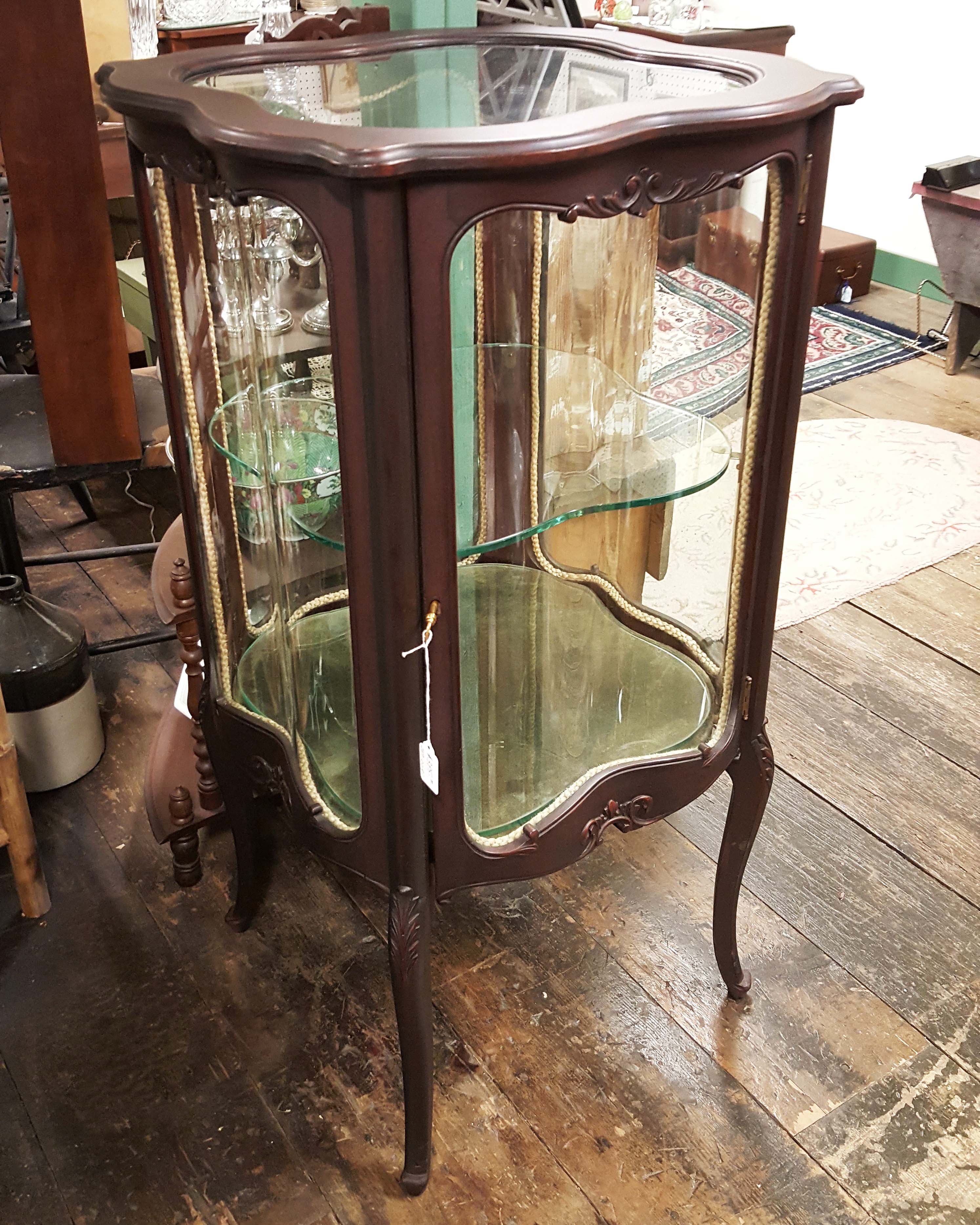 MAHOGANY CURIO CABINET